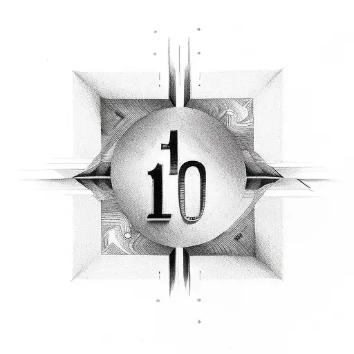 optical Illusion of number 12 and number 21 tattoo design idea