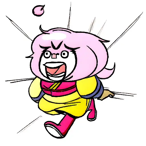 A cartoon kimchi character exploring the streets of Korea tattoo design idea