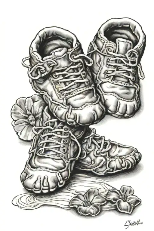 3 baby feet  tattoo design idea