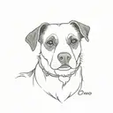 memorial for family dog oreo  tattoo design idea