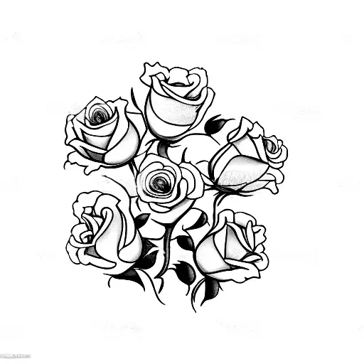 three black cats with snapdragon and rose tattoo design idea