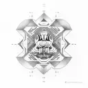 barberic buddhist tattoo design idea