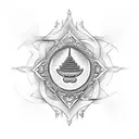 simple buddhist symbol tattoo design idea
