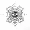 simple buddhist symbol tattoo design idea