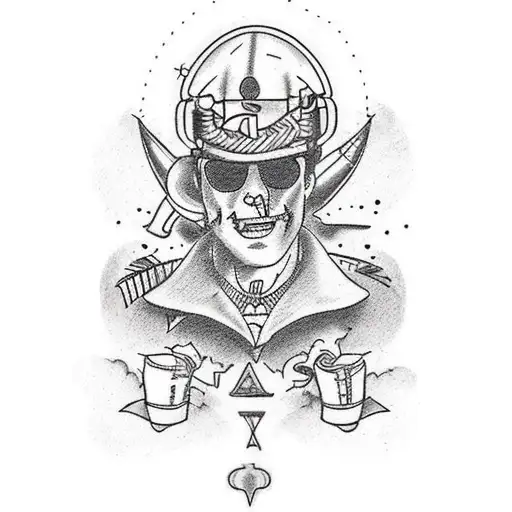 mechanical pencil with "NAMS" tattoo design idea