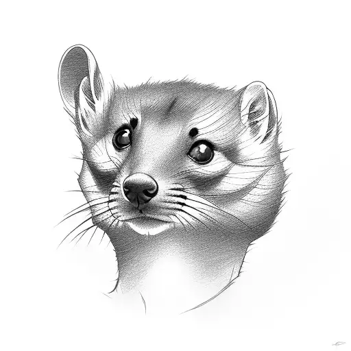 weasel stealing a loaf of bread tattoo design idea