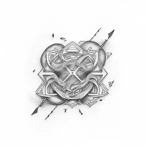 the staff of asclepius tattoo design idea