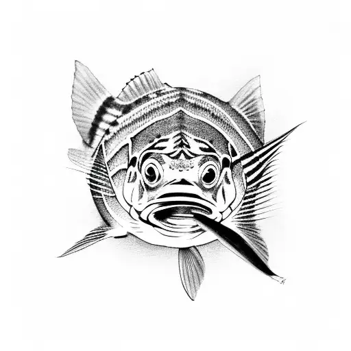striped bass  tattoo design idea