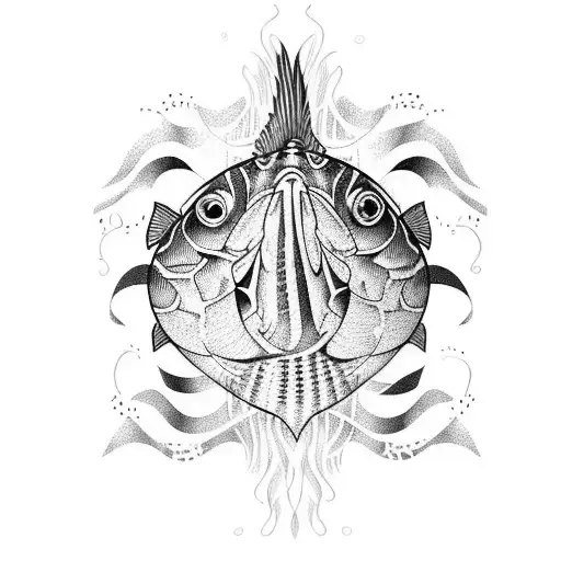 striped bass  tattoo design idea