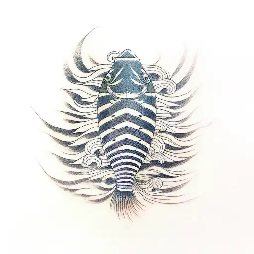 striped bass  tattoo design idea