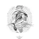 striped bass  tattoo design idea