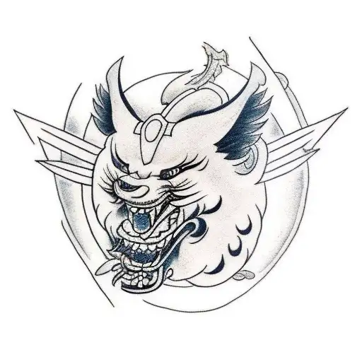 raijin and fujin tattoo design idea