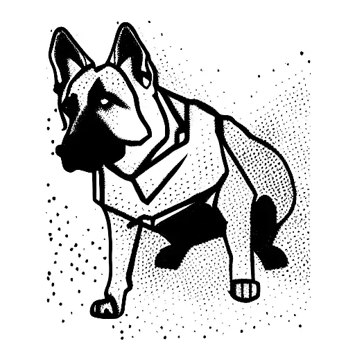 german shepperd  tattoo design idea