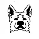 german shepperd melting  tattoo design idea