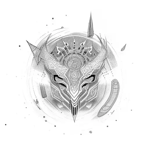 modern tribal tattoo design idea