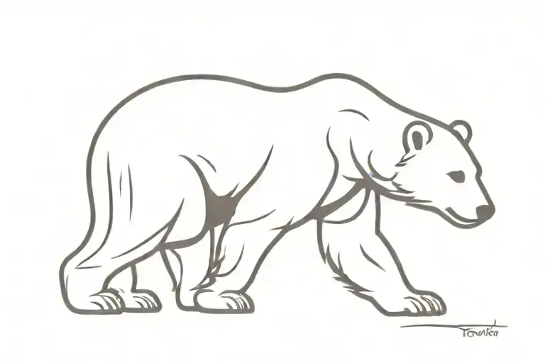 polar bear tattoo design idea
