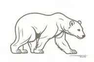polar bear tattoo design idea