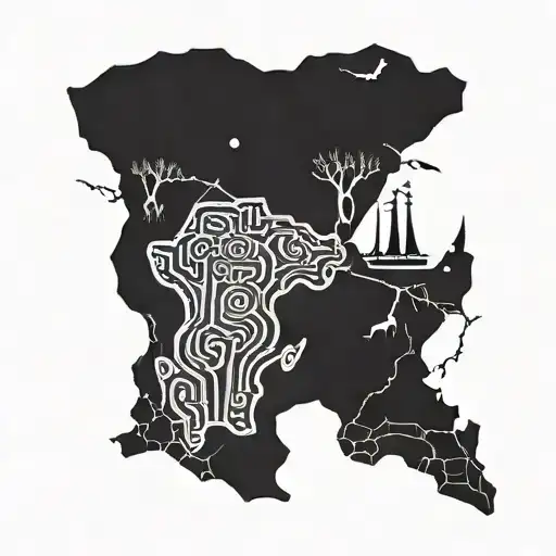 small tattoo linked to africa tattoo design idea