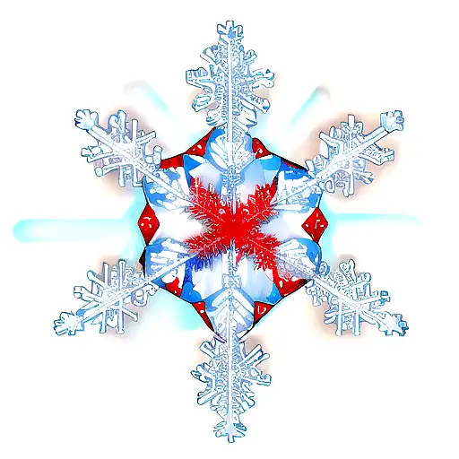 snowflake with dna coming out tattoo design idea
