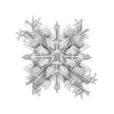 snowflake with dna coming out tattoo design idea