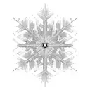 snowflake with dna coming out tattoo design idea