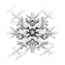 snowflake with dna coming out tattoo design idea
