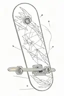 Skateboard deck tattoo design idea
