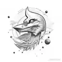 dark thunderbird tattoo design idea