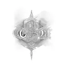 G, P and M uppercase letters tattoo design idea