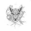 G, P and M uppercase letters tattoo design idea