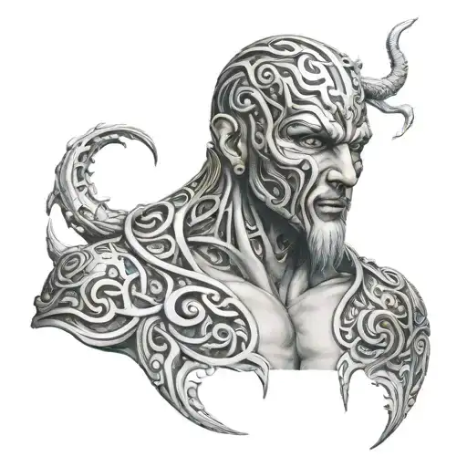 omni mask tattoo design idea