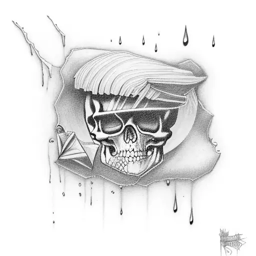 box of rain with Grateful Dead images  tattoo design idea