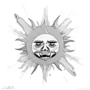 even the sun dies down tattoo design idea