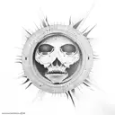 even the sun dies down tattoo design idea