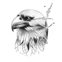 Raven who fought a snake and won tattoo design idea