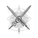 sword with flames tattoo design idea