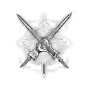 sword with flames tattoo design idea