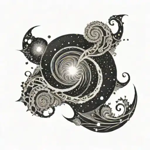 Spiral galaxy from above  tattoo design idea