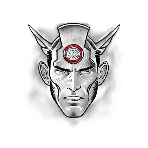 A realistic portrait of the client's favorite Marvel character tattoo design idea