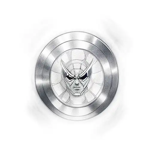 A realistic portrait of the client's favorite Marvel character with a chessboard as the background tattoo design idea