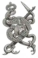 USMC logo tattoo design idea