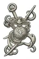 USMC logo tattoo design idea