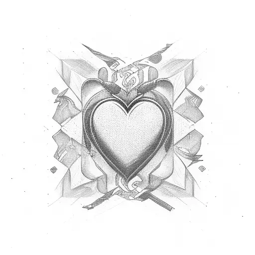 create a fine line love heart with the following text in the centre of it: 31.03 tattoo design idea