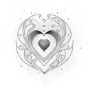 create a fine line love heart with the following text in the centre of it: 31.03 tattoo design idea