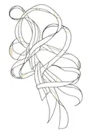 Orange MS Ribbon with the numbers 8, 3, and 1 overlayed tattoo design idea