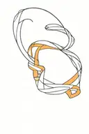 Orange MS Ribbon with the numbers 8, 3, and 1 overlayed tattoo design idea