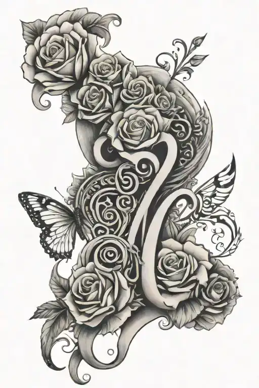 name written tattoo design idea