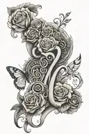 name written tattoo design idea