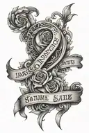name written tattoo design idea