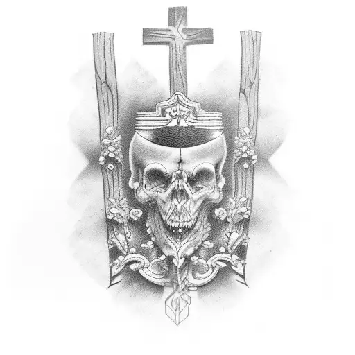 text: Vive de Cristo tattoo design idea